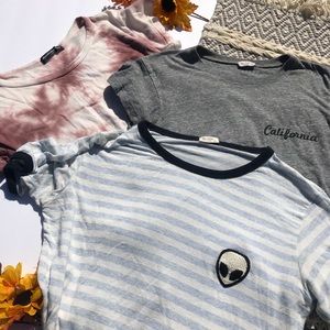 Brandy Melville John Galt Cropped Tee Bundle